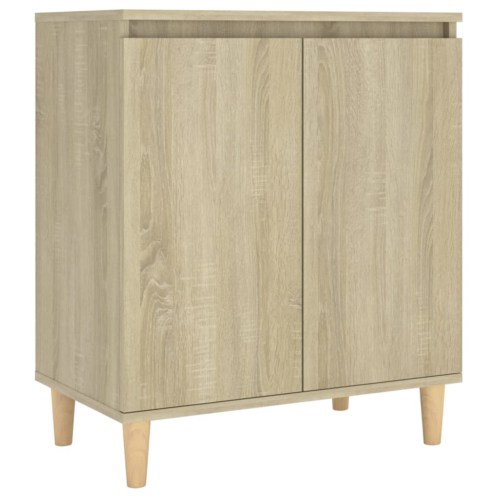 Dressoir met houten poten 60x35x70 cm bewerkt hout