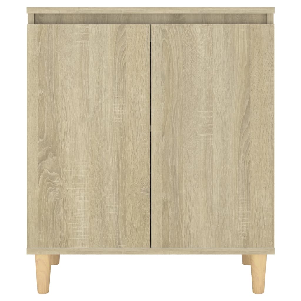 Dressoir met houten poten 60x35x70 cm bewerkt hout