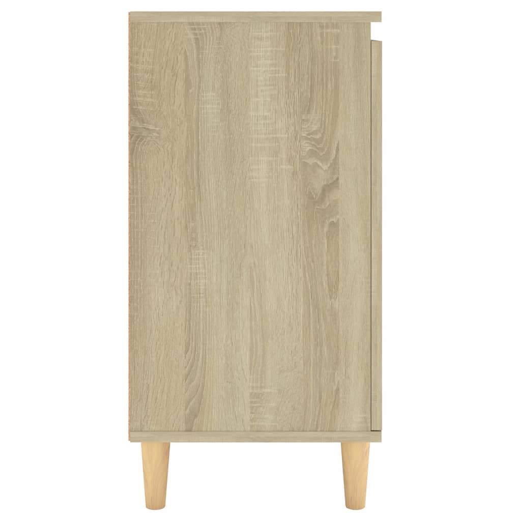 Dressoir met houten poten 60x35x70 cm bewerkt hout