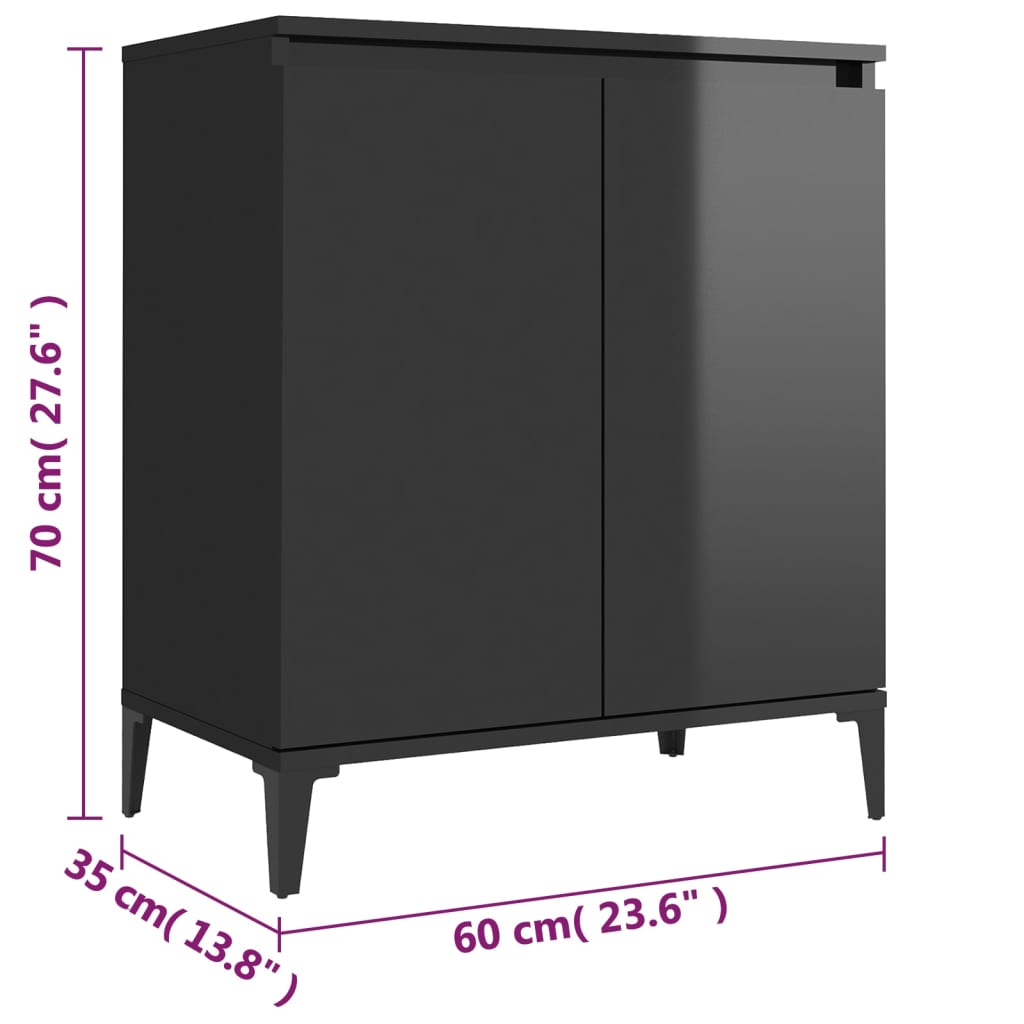 Dressoir 60x35x70 cm bewerkt hout