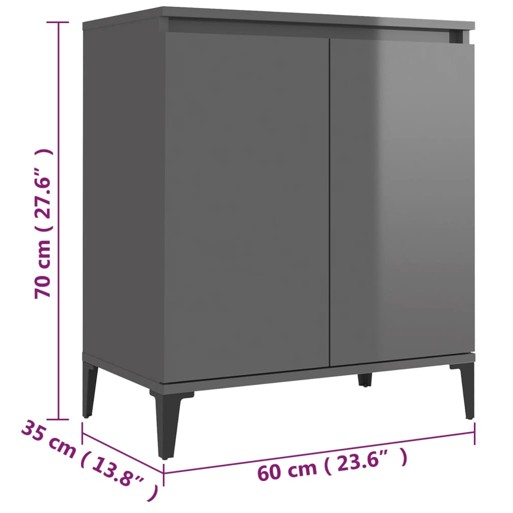 Dressoir 60x35x70 cm bewerkt hout