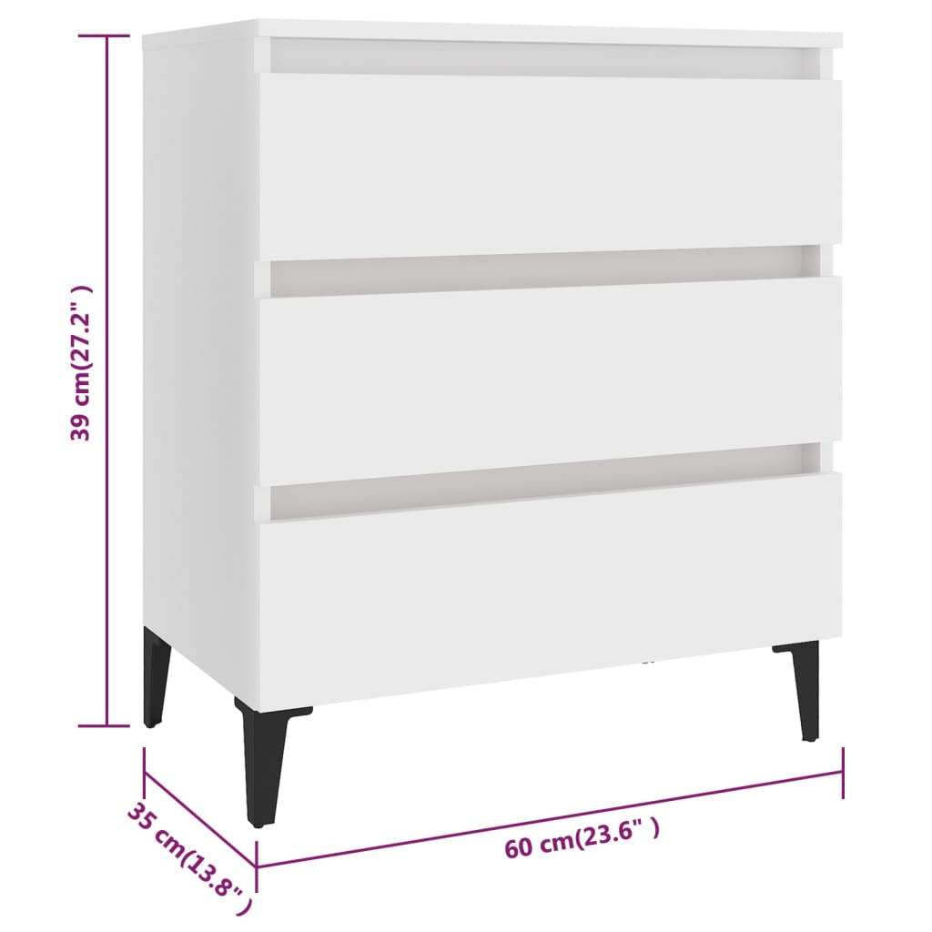 Buffet 60x35x69 cm en bois travaillé