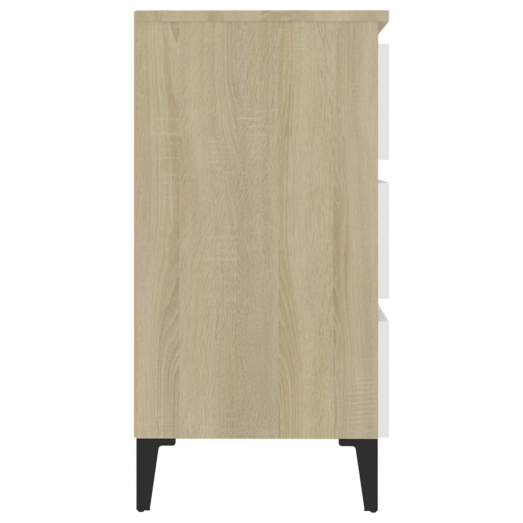 Buffet 60x35x69 cm en bois travaillé