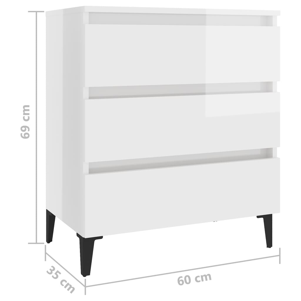 Buffet 60x35x69 cm en bois travaillé