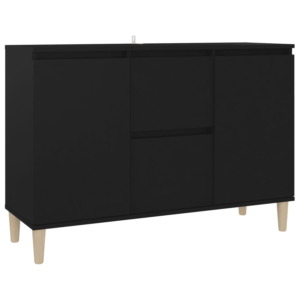 Buffet 101x35x70 cm en dérivé du bois couleur chêne