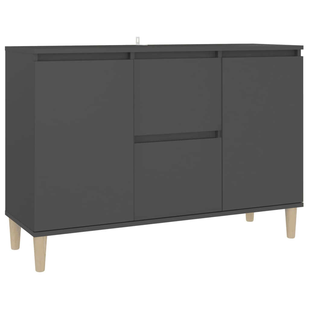 Buffet 101x35x70 cm en dérivé du bois couleur chêne