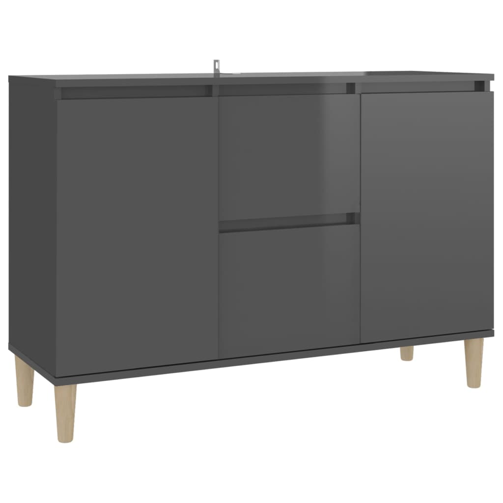 Buffet 101x35x70 cm en dérivé du bois couleur chêne