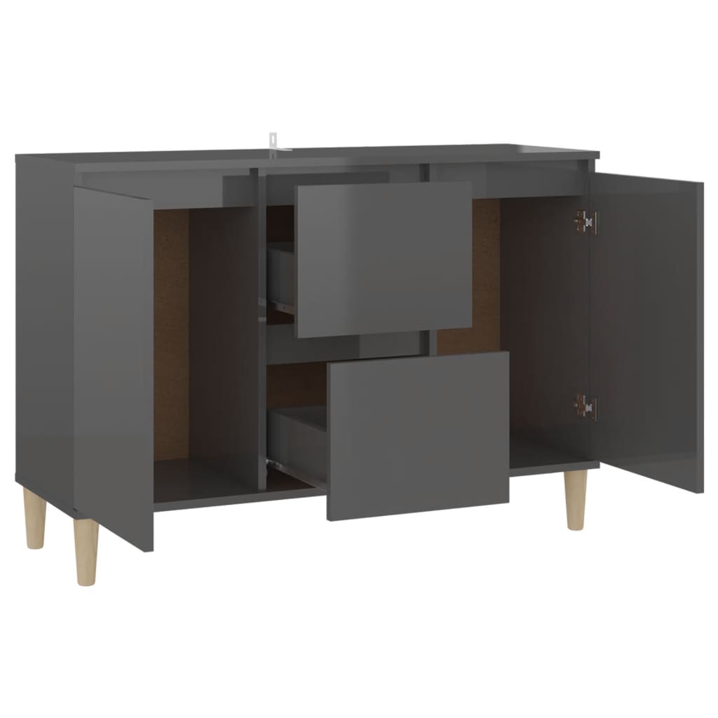 Buffet 101x35x70 cm en dérivé du bois couleur chêne