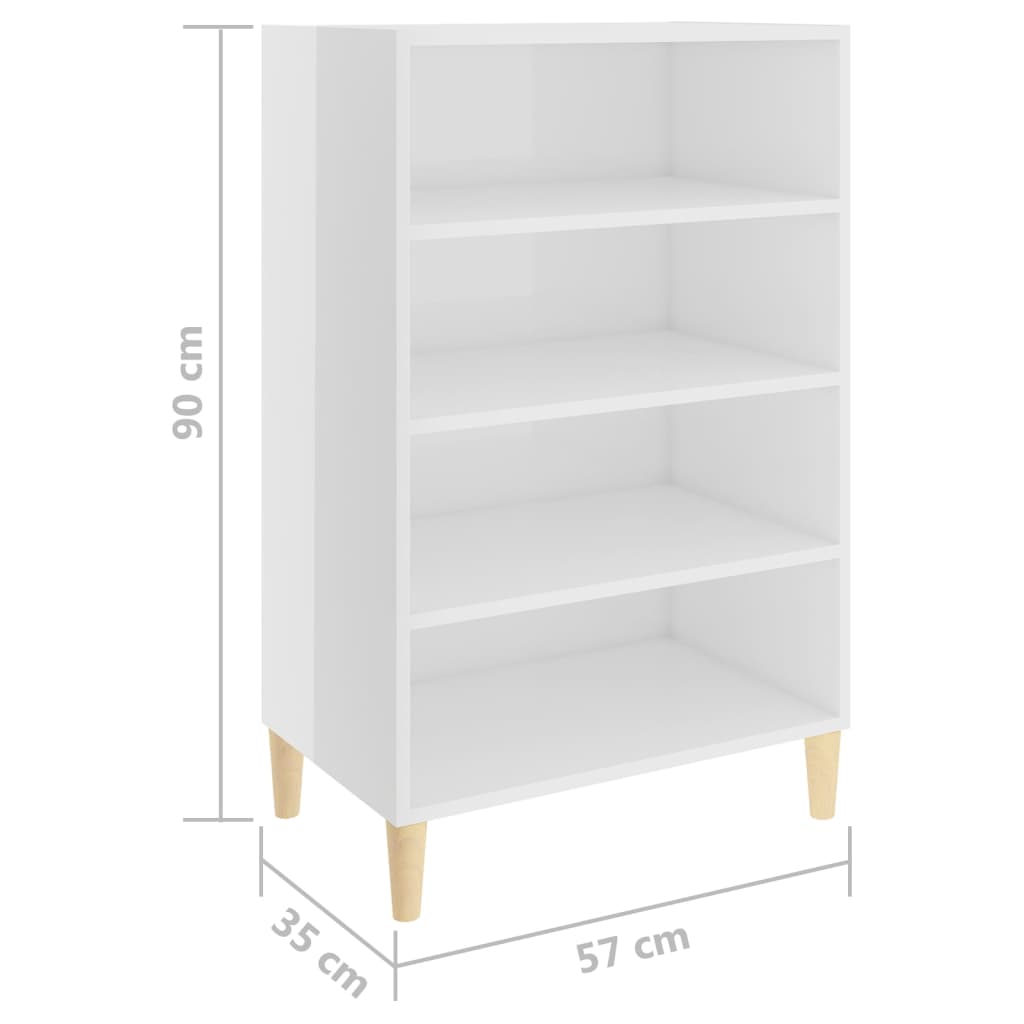 Buffet 57x35x90 cm en bois travaillé