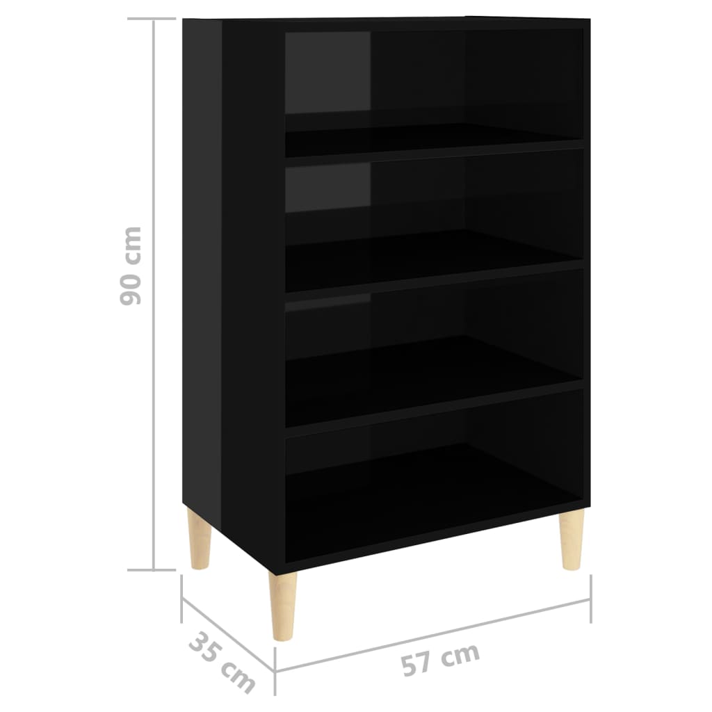 Buffet 57x35x90 cm en bois travaillé