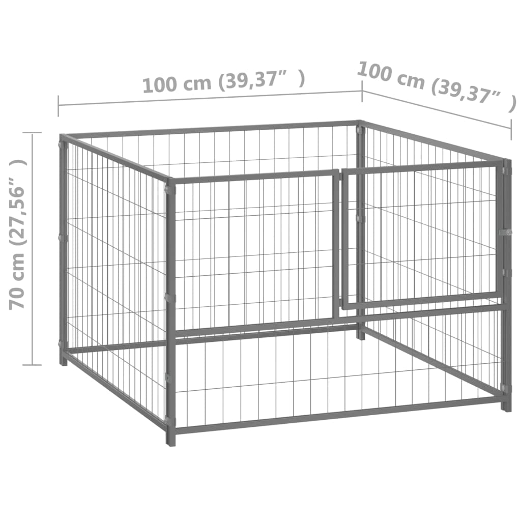 Niche pour chien 10 m² en acier