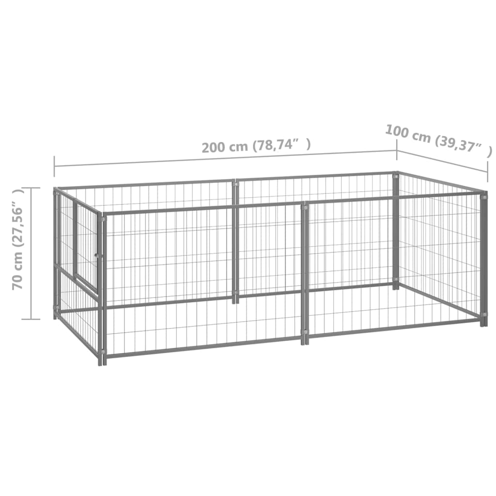 Niche pour chien 10 m² en acier