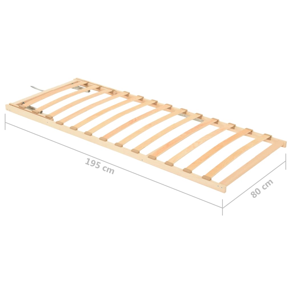 Lattenbodem met 13 latten 80x200 cm