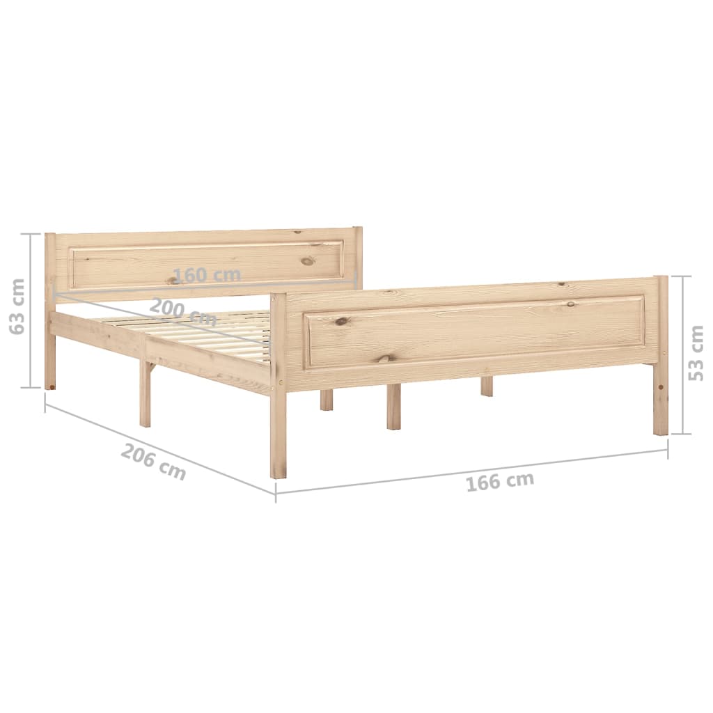 Bedframe massief grenenhout 180x200 cm