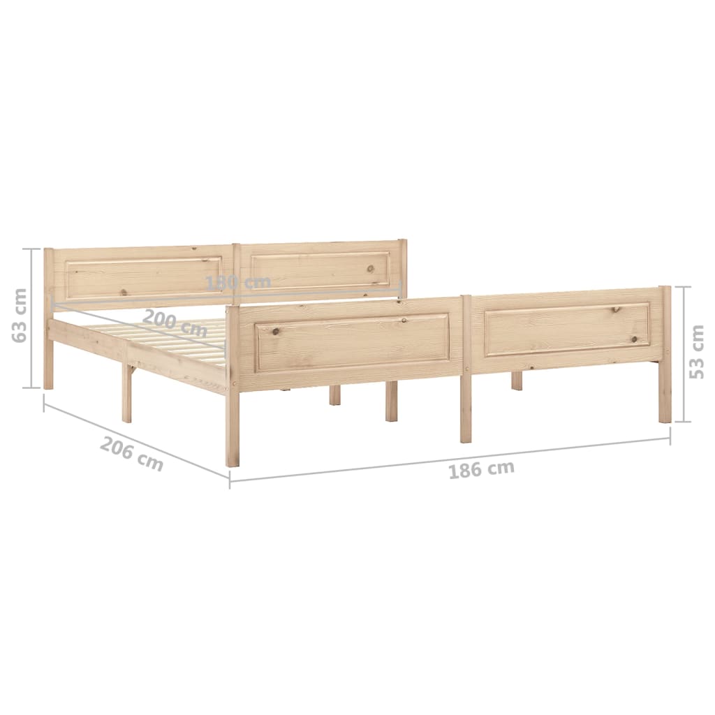 Bedframe massief grenenhout 180x200 cm