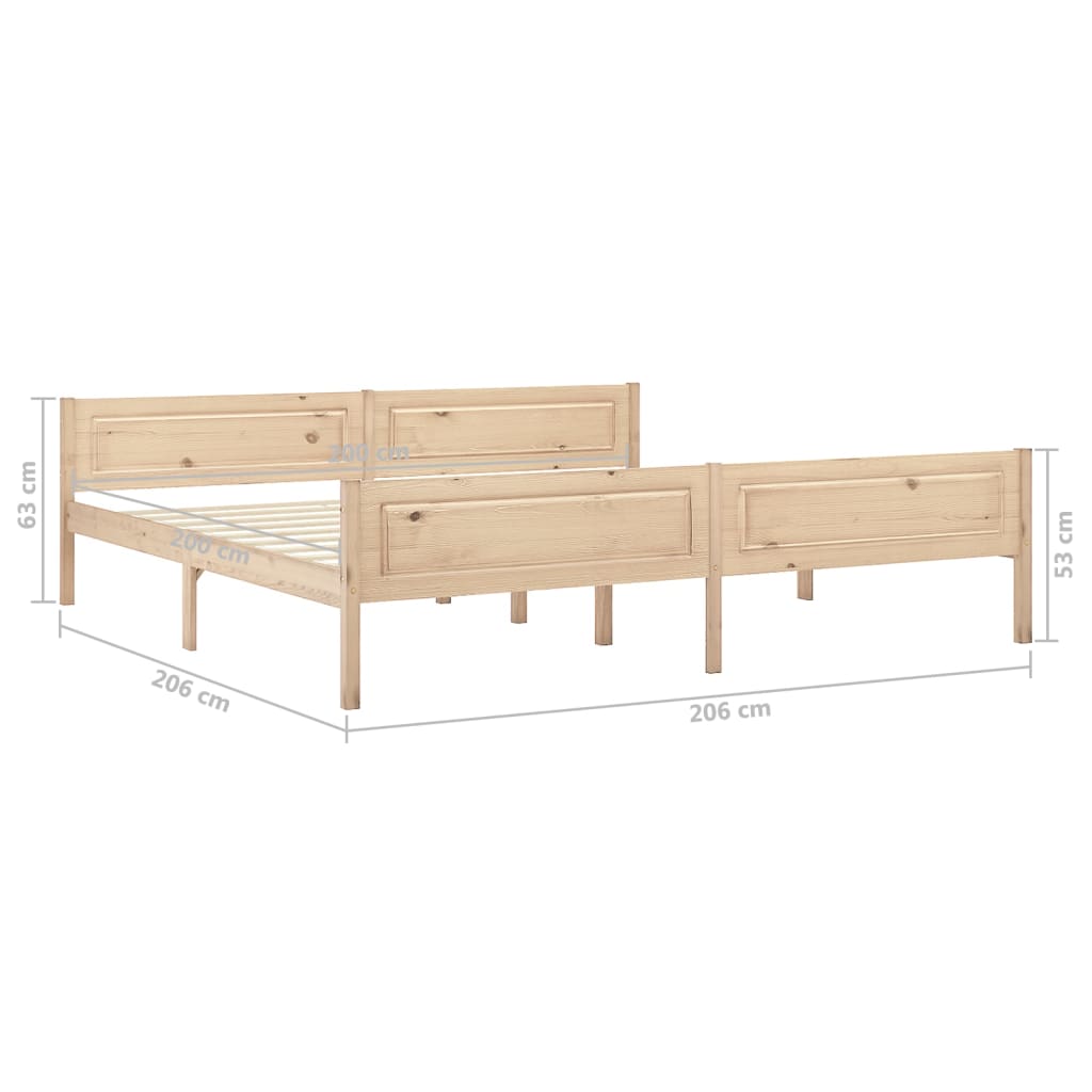 Bedframe massief grenenhout 180x200 cm