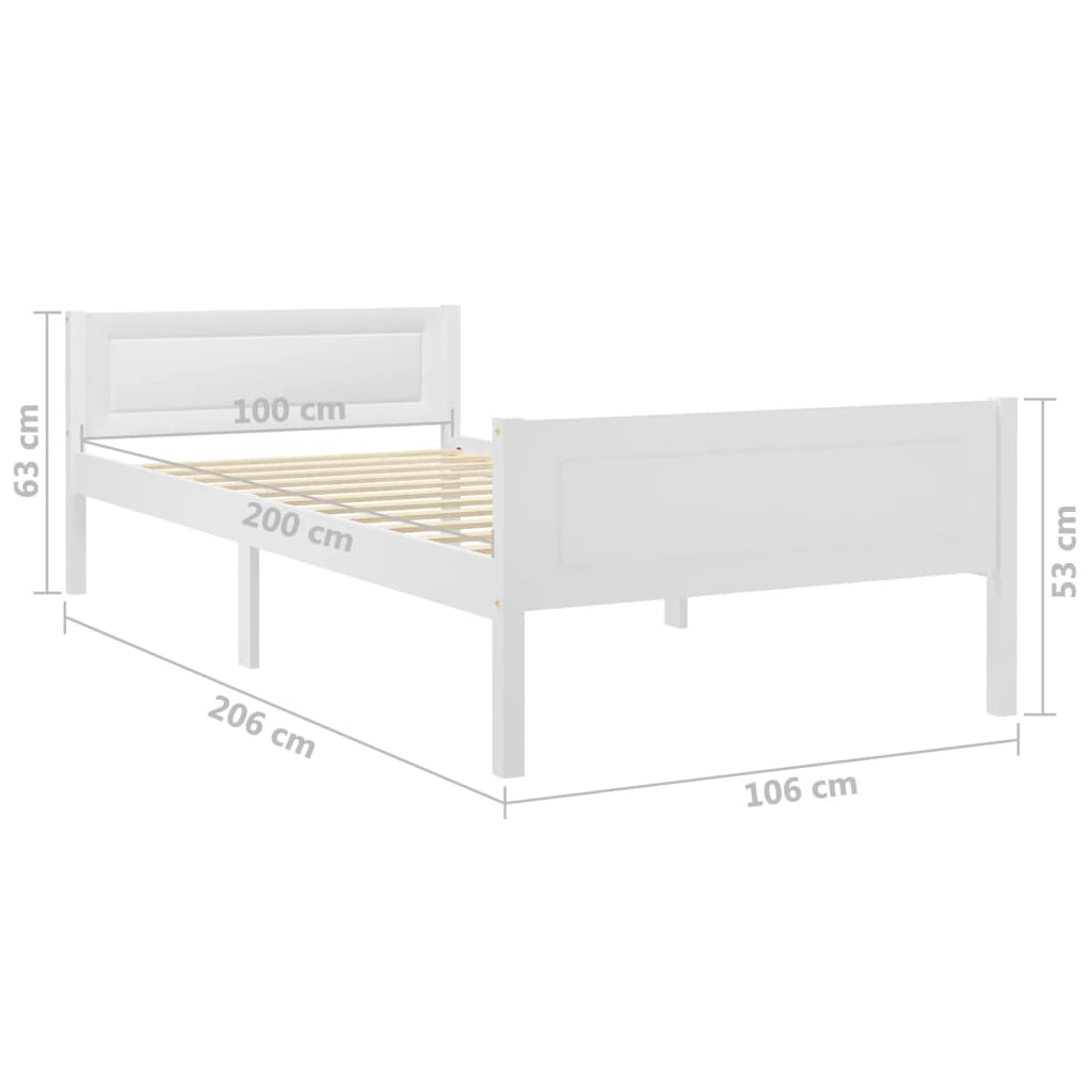 Bedframe massief grenenhout 180x200 cm