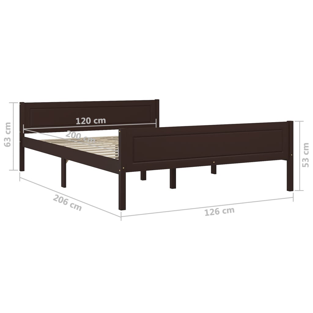 Bedframe massief grenenhout 180x200 cm