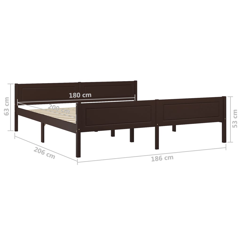 Bedframe massief grenenhout 180x200 cm