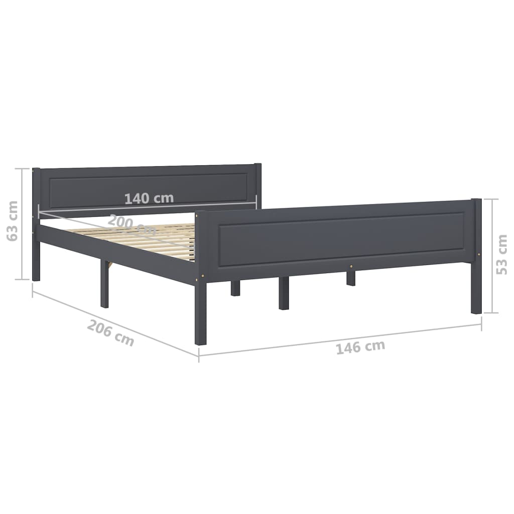 Bedframe massief grenenhout 180x200 cm