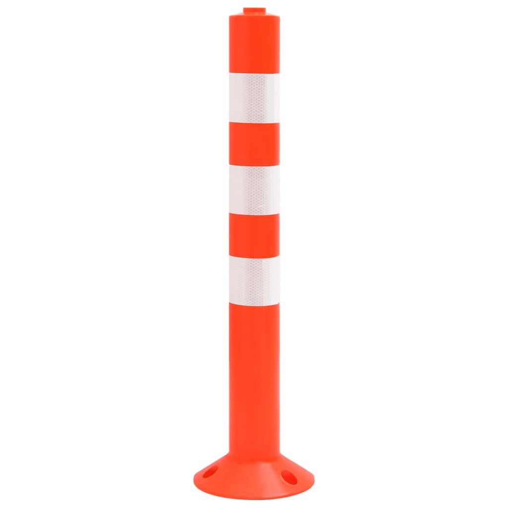 Bornes de signalisation avec chaîne 2 pcs 75 cm PE