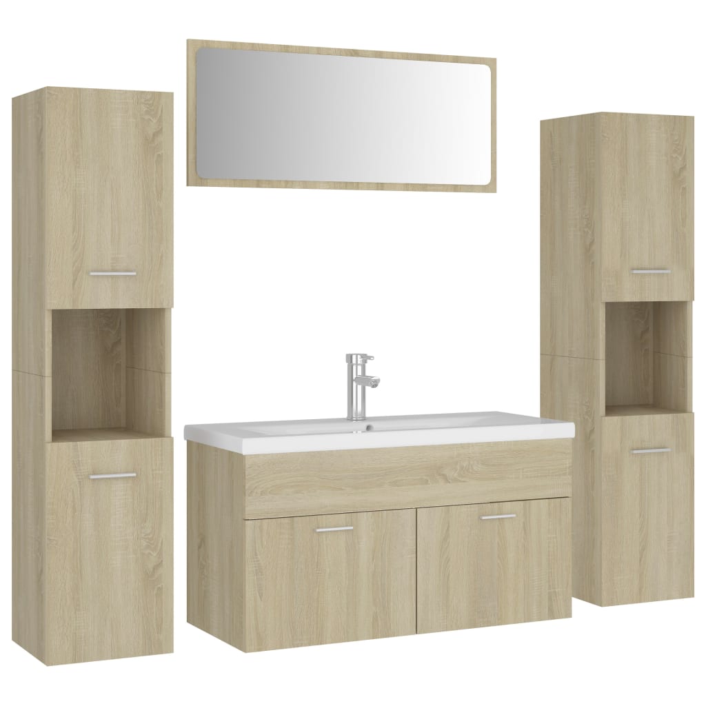 Ensemble de meubles de salle de bain fini bois noir