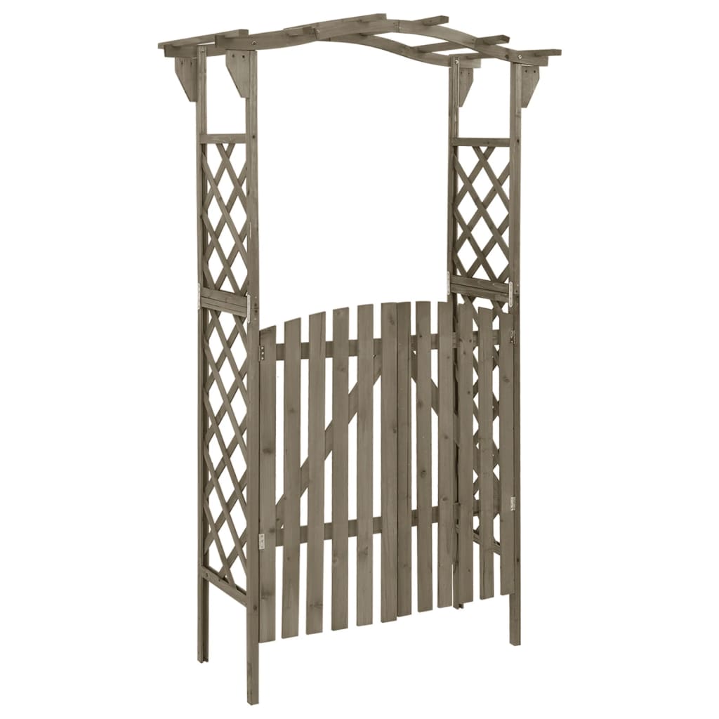 Pergola avec portail 116x40x204 cm en bois de pin massif