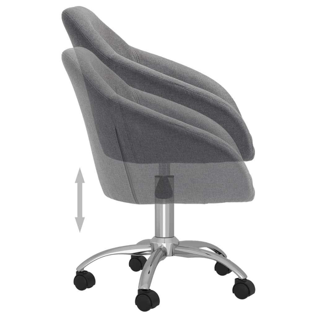 Chaises de salle à manger pivotantes 2 pcs tissu gris foncé