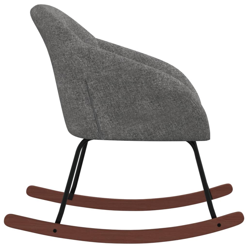 Rocking chair tissu gris foncé