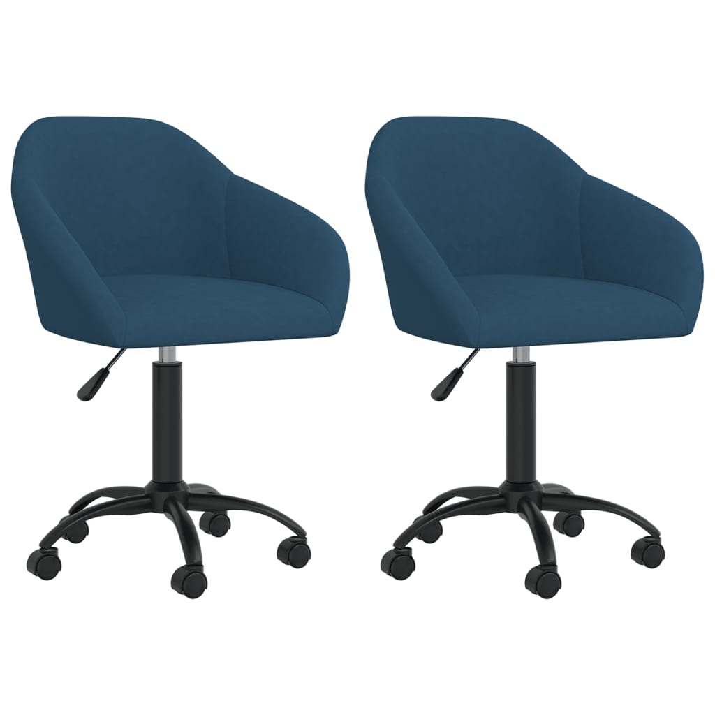 Chaises de salle à manger pivotantes 2 pcs velours