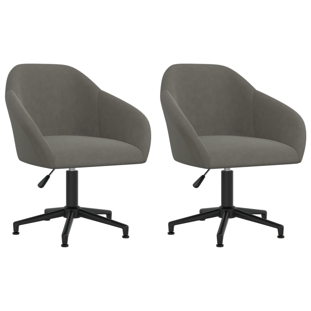 Chaises de salle à manger pivotantes 2 pcs velours vert foncé