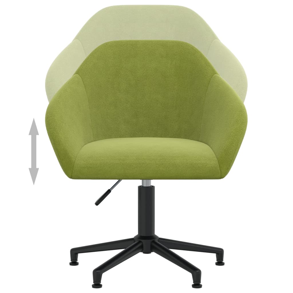 Chaises de salle à manger pivotantes 2 pcs velours vert foncé