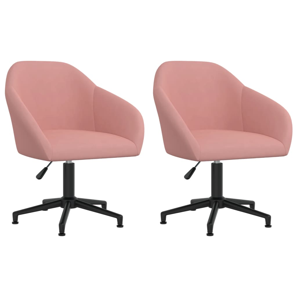 Chaises de salle à manger pivotantes 2 pcs velours vert foncé