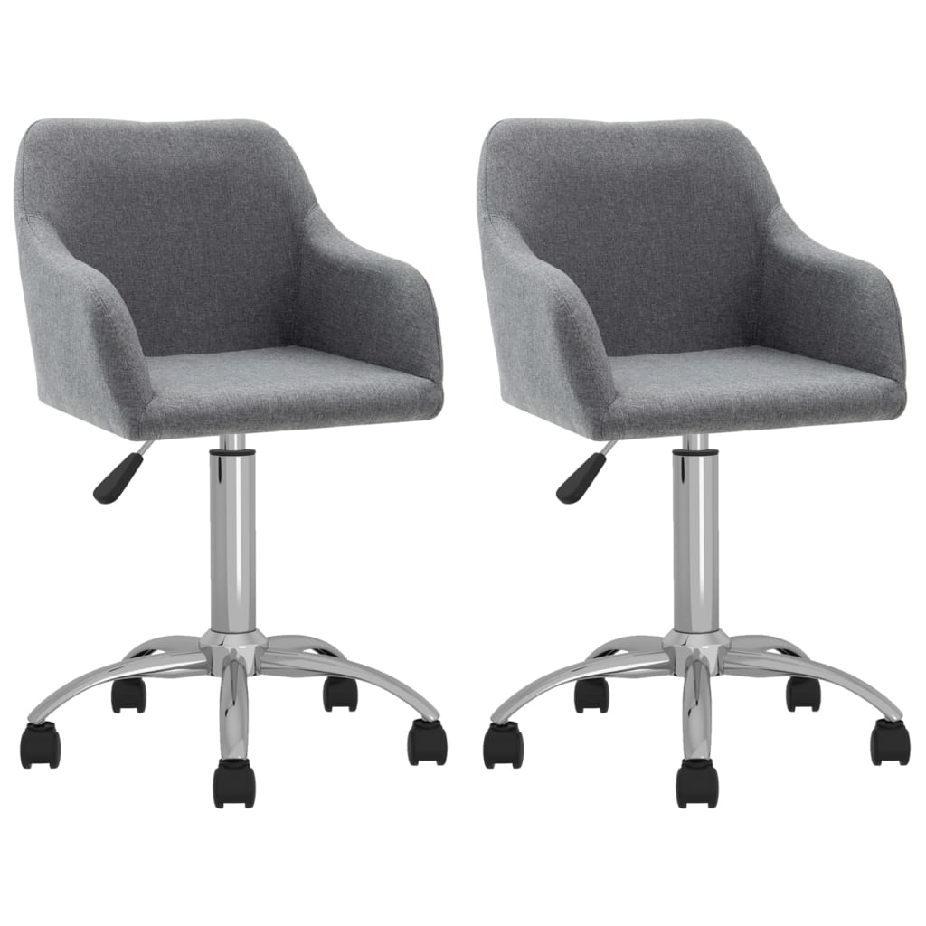 Chaises de salle à manger 2 pcs pivotantes en tissu couleur crème