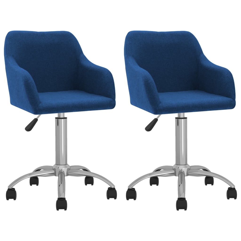 Chaises de salle à manger 2 pcs pivotantes en tissu couleur crème