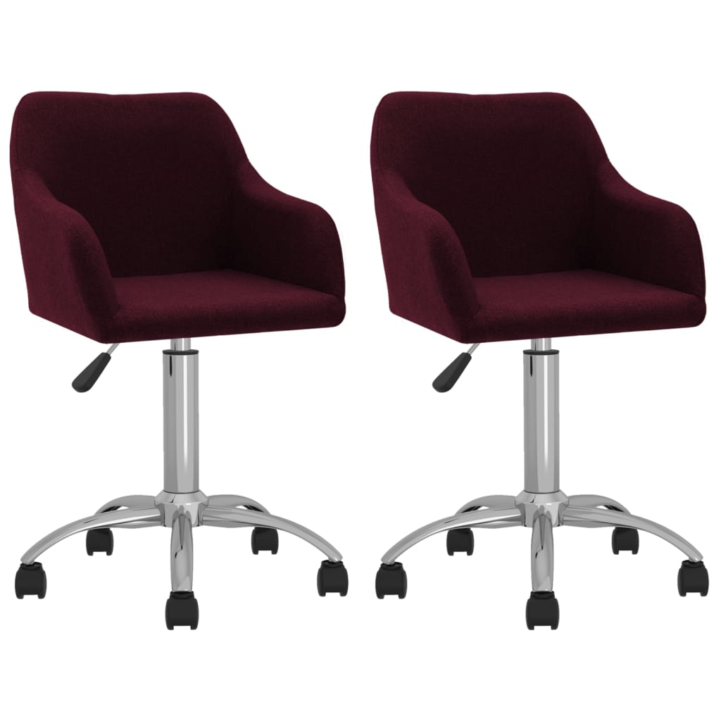 Chaises de salle à manger 2 pcs pivotantes en tissu couleur crème