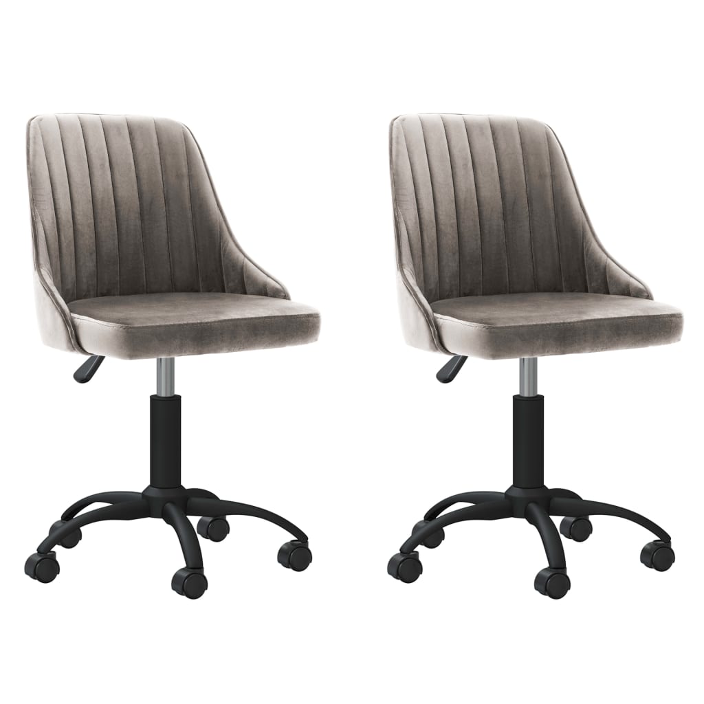 Chaises de salle à manger pivotantes 2 pcs velours