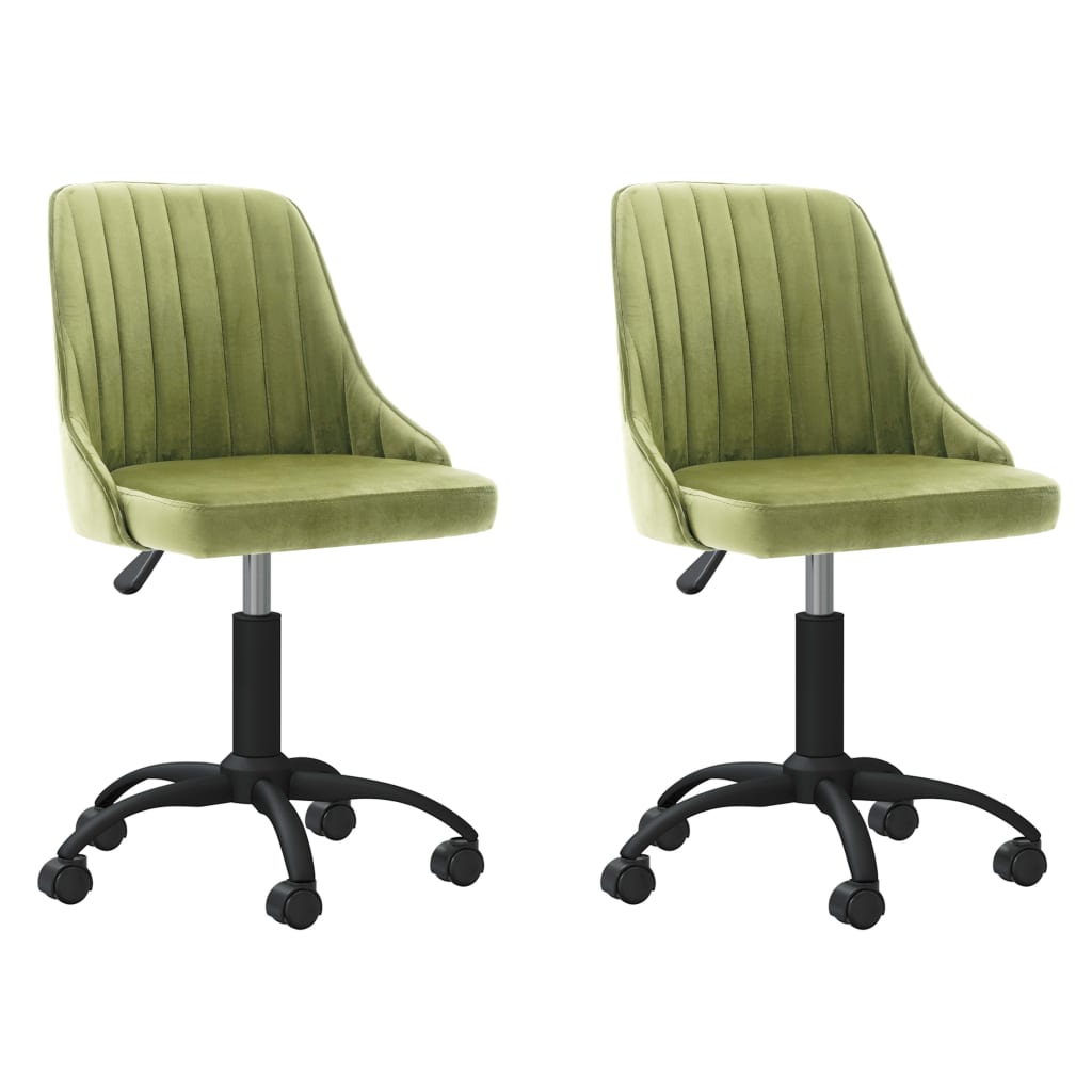 Chaises de salle à manger pivotantes 2 pcs velours