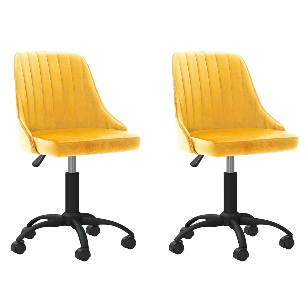 Chaises de salle à manger pivotantes 2 pcs velours