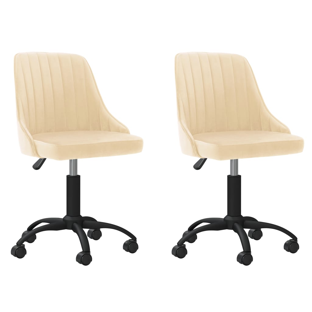 Chaises de salle à manger pivotantes 2 pcs velours