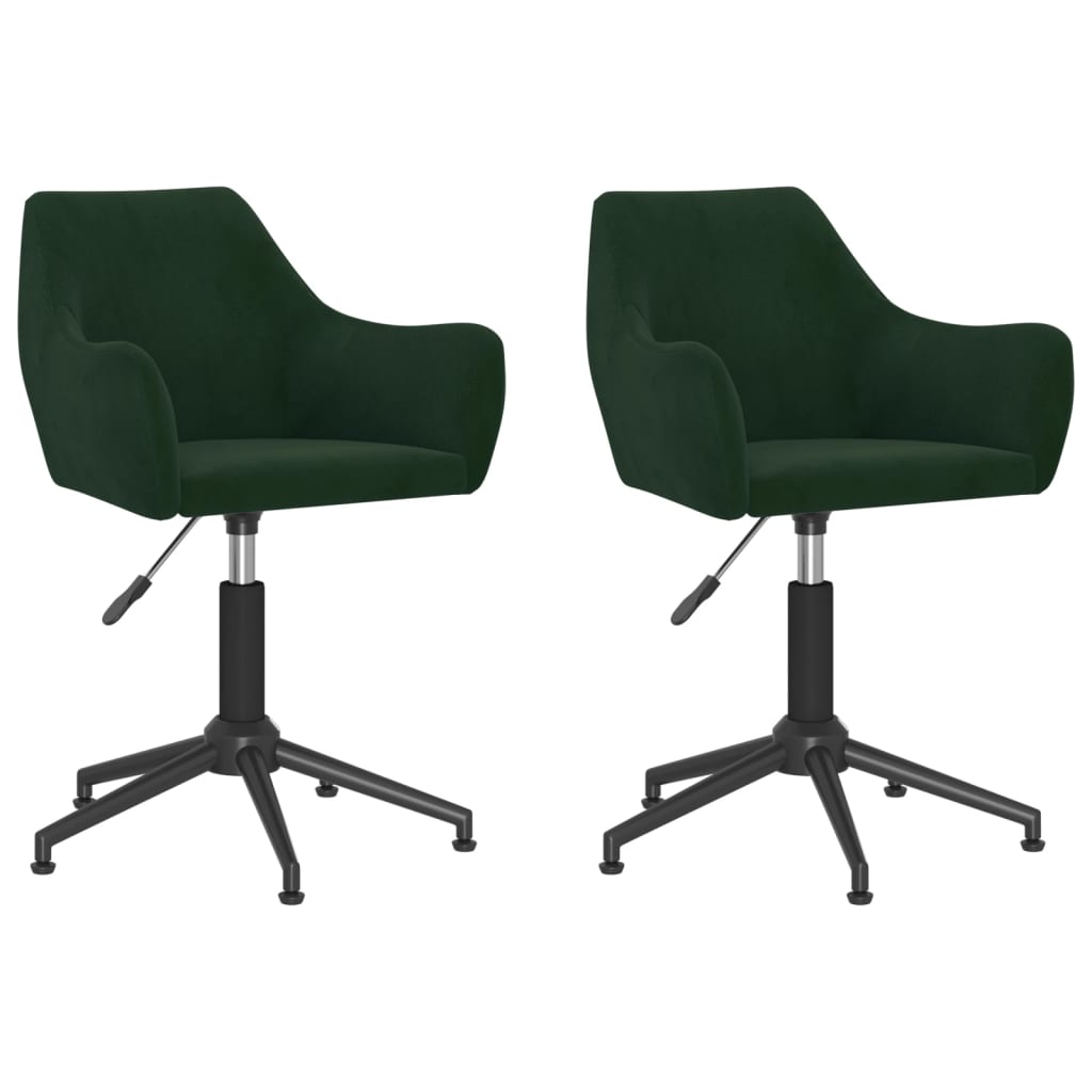 Chaises de salle à manger pivotantes 2 pcs velours couleur crème