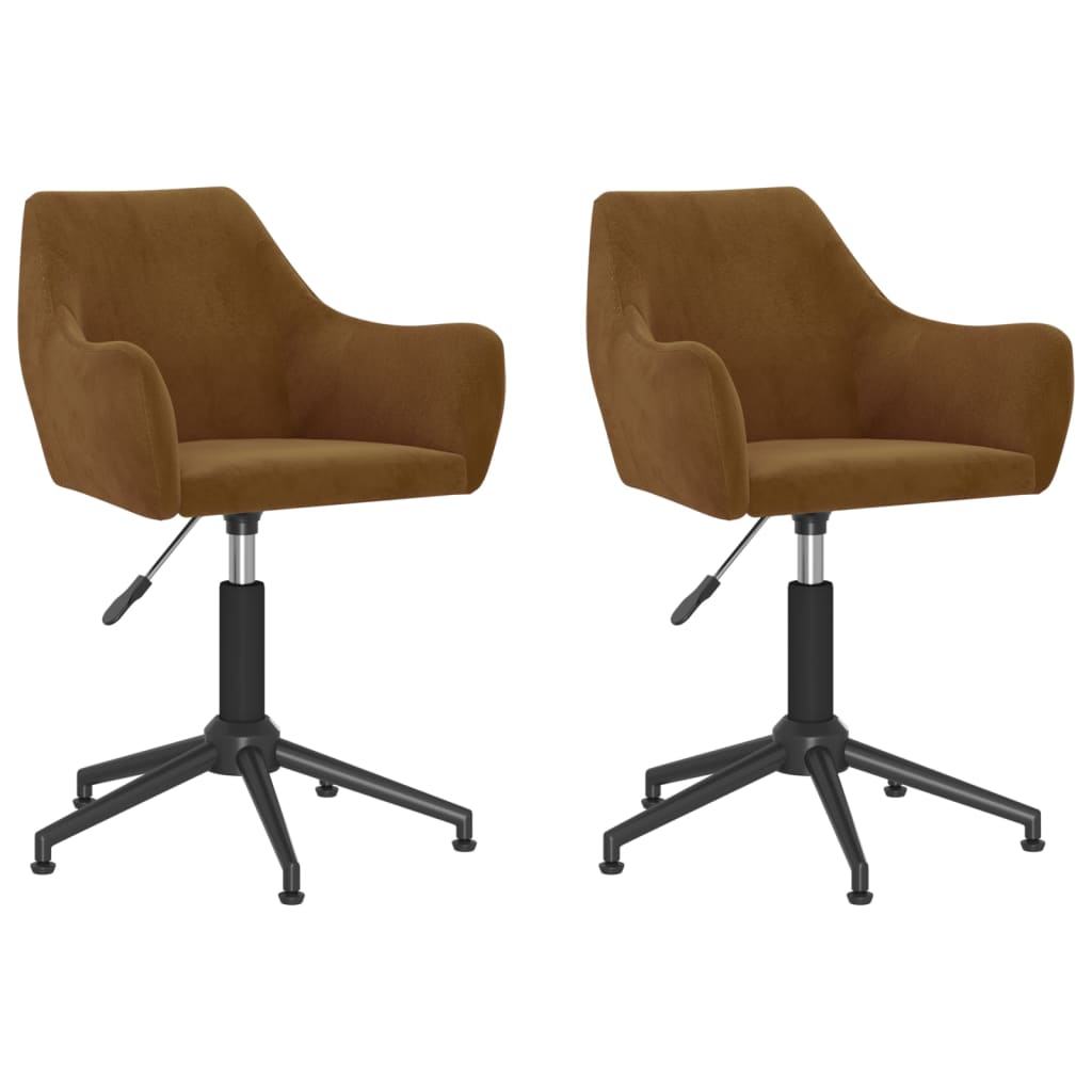 Chaises de salle à manger pivotantes 2 pcs velours couleur crème