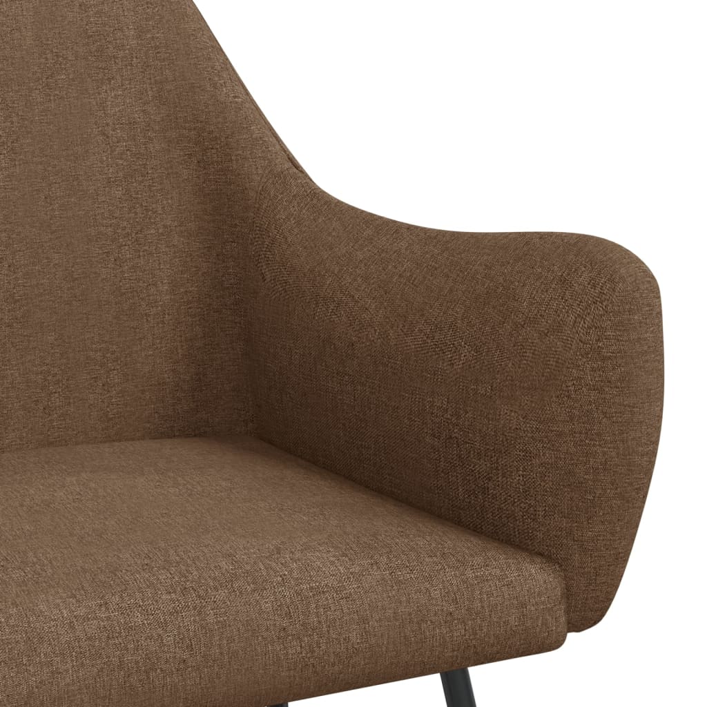 Fauteuil à bascule tissu marron