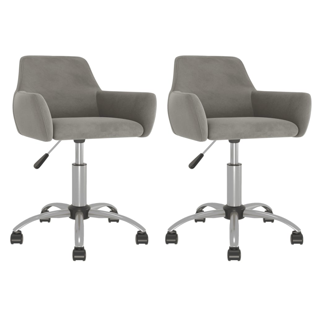 Chaises de salle à manger pivotantes 2 pcs velours