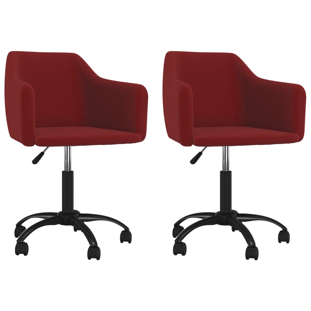 Chaises de salle à manger pivotantes 4 pcs velours marron