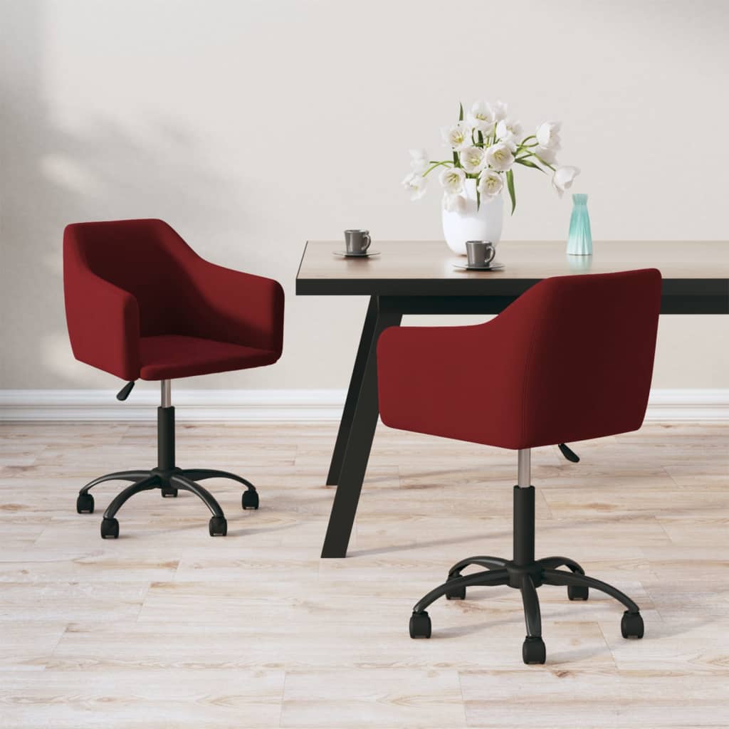 Chaises de salle à manger pivotantes 4 pcs velours marron