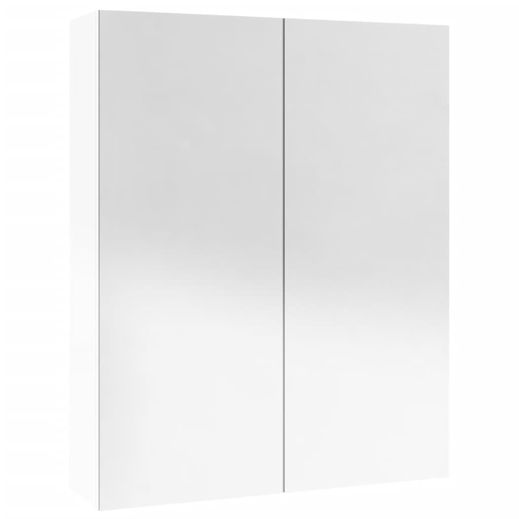 Meuble de salle de bain avec miroir 60x15x75 cm MDF