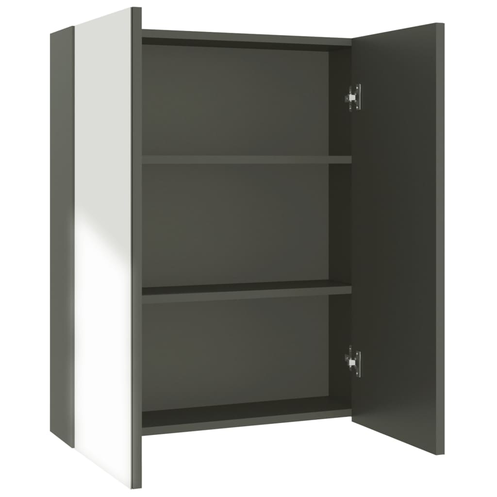 Badkamerkast met spiegel 60x15x75 cm MDF