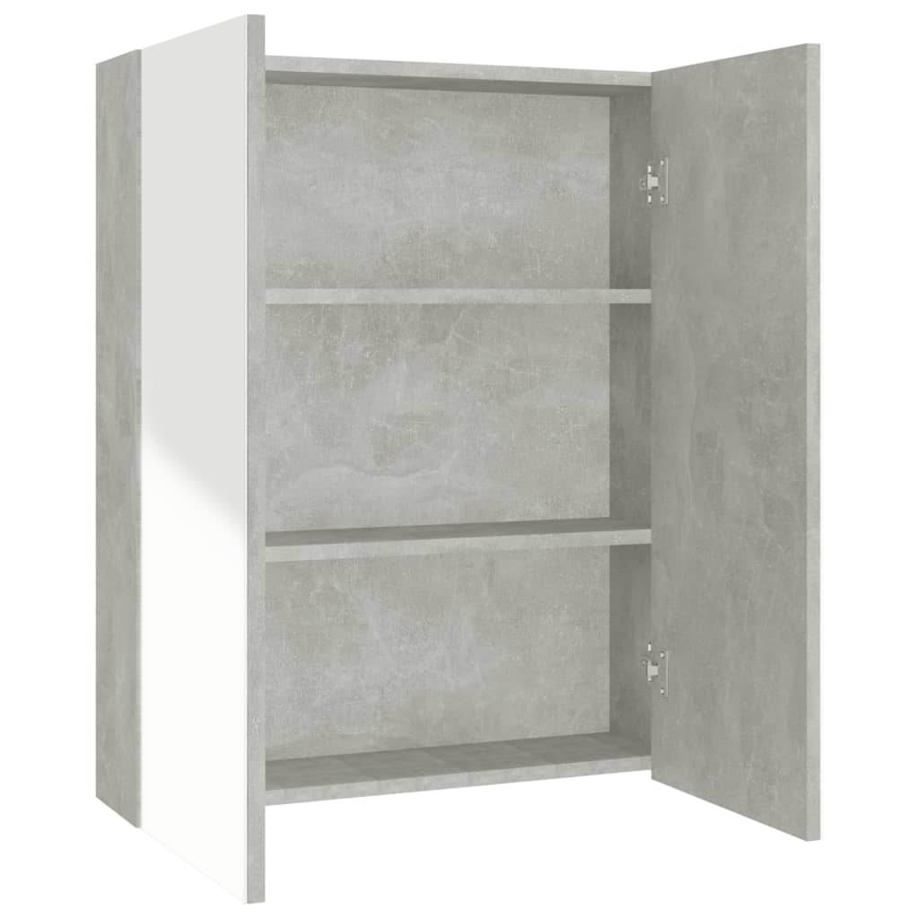 Meuble de salle de bain avec miroir 60x15x75 cm MDF