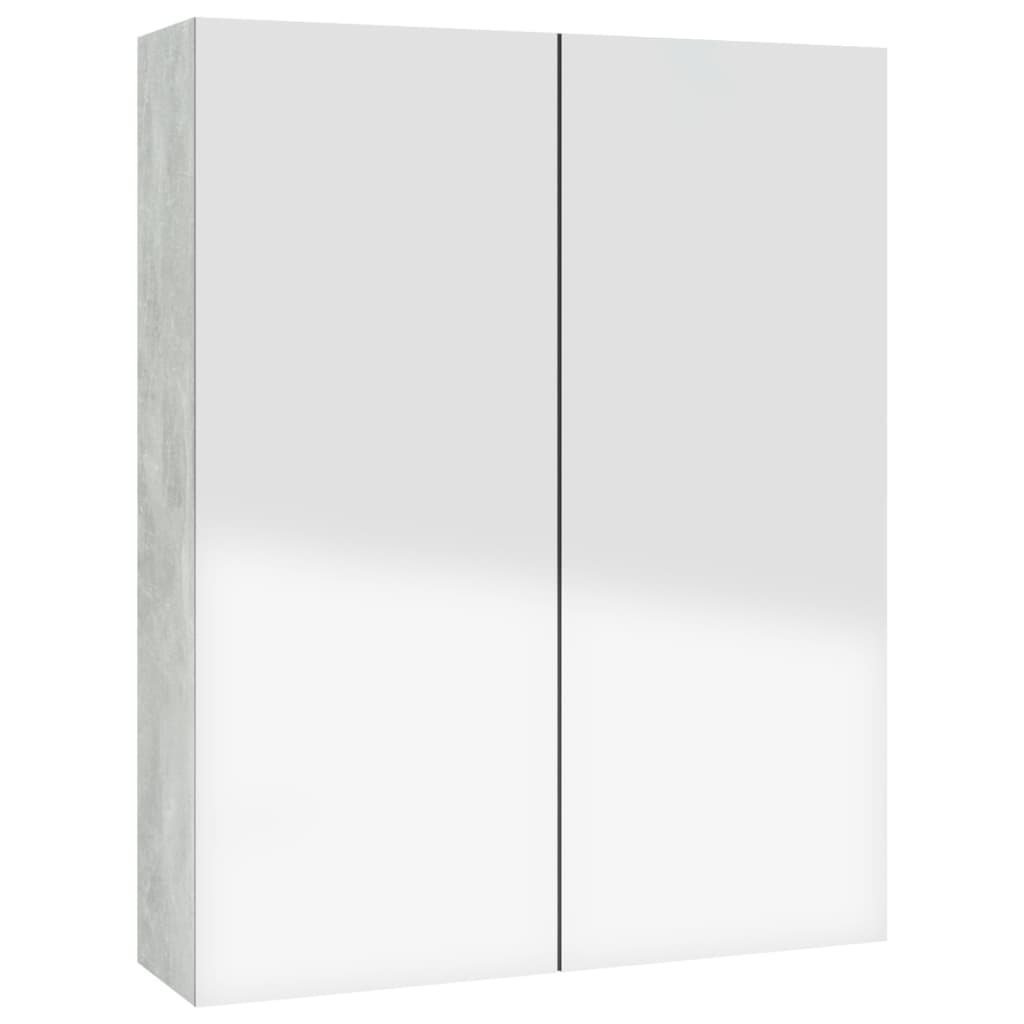 Meuble de salle de bain avec miroir 60x15x75 cm MDF